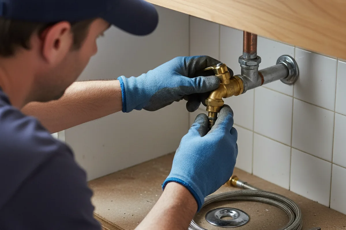 Shutoff valve and fitting work during Emergency Plumbing in Exton